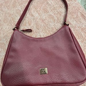 Red Color Allen Solly V Less Used Bag