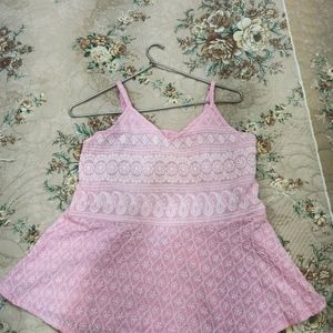 Chikankari Top In Pink Colour