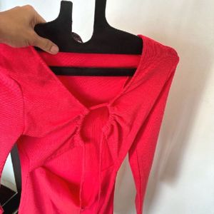 Coral Dress Cutout