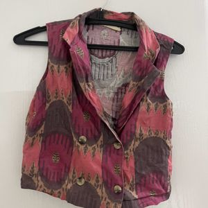 Cute pink indo Western vest