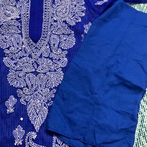 Chikankari Straight Kurta With Inner