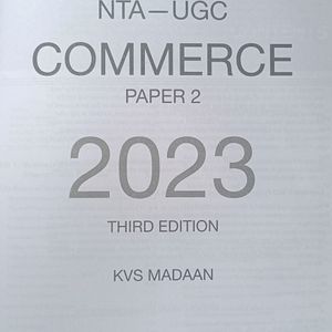 KVS Madan For UGC NET/JRF/SET Paper 2 Commerce