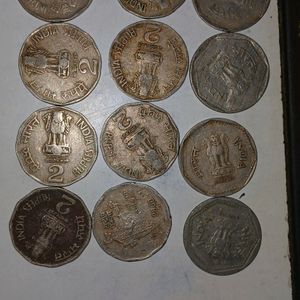 Old Coin 2 And 1 Ruppe