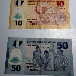 2 Pc Nigerian Plastic Currency Note