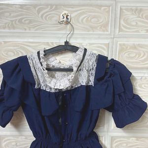 Dark blue cute top