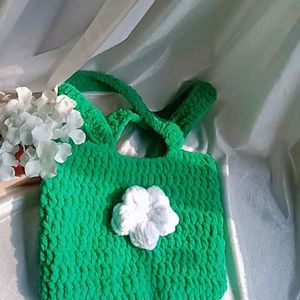 Crochet Green Bag