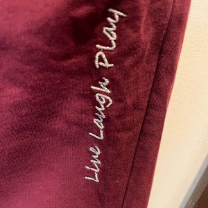 ‘Team Spirit’ Maroon Adjustable Joggers