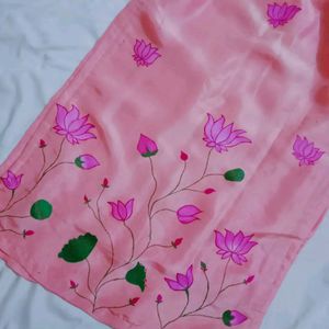 Pink Hand Painted Kurti