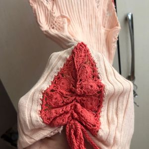 MAJOR SALE!! Sexy Crochet Tank  - Peach