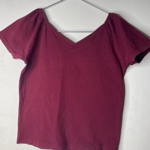 V Neck Crop Top