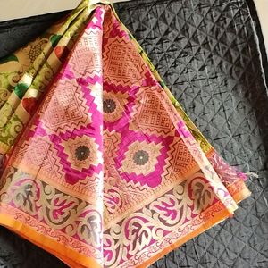 Silk & Zari Saree Rich Pallu New Not Used