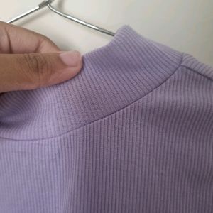 Lavender Mock Neck Top