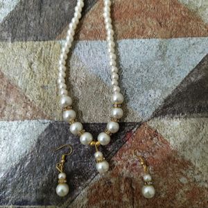 Necklace And Earring Set Pearl