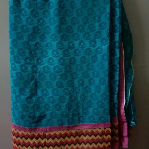 Blue Green Saree