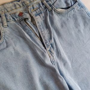 straight fit ice blue jeans