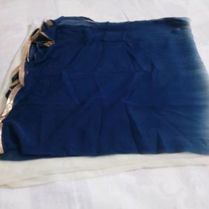 Blue And White Chunni