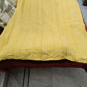 7 Feet Yellow Curtain 5pieces