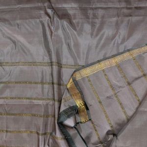 Dark Brown Soft Silk Saree