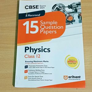 Physics Sample Question Paper Book For Class 12