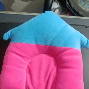 BABY RAIW PILLOW IN SOFT PINK AND BLUE HUES