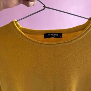 YELLOW FULL SLEEVES TOP FOR WOMEN