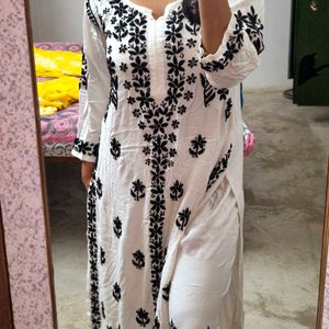 Chikankari Kurti Plazzo Set🫶🏻