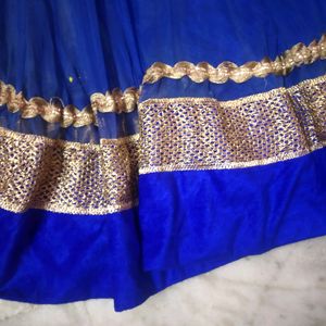 Heavy Work Blue Anarkali