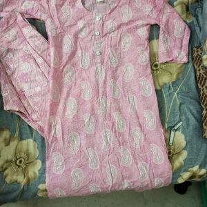 Pink Kurta Set Kurti With Matching Pant