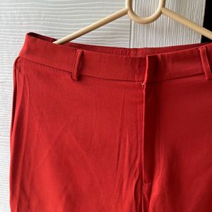 Rust Straight-Fit trousers