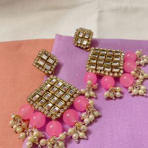 Pink Kundan earring ❤️