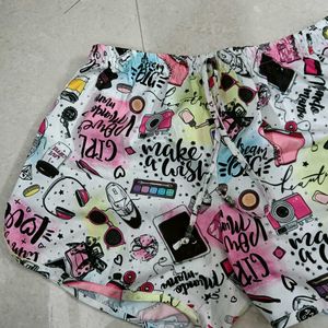 Multicolor Printed Basic Shorts