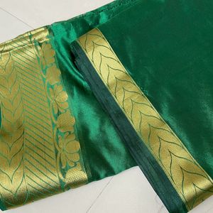 Green Cotton Saree