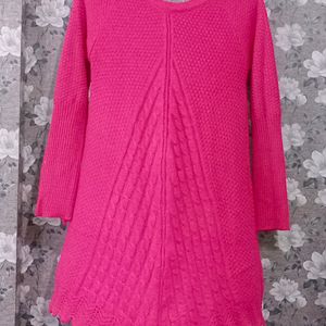 Long Free Size Pink Top