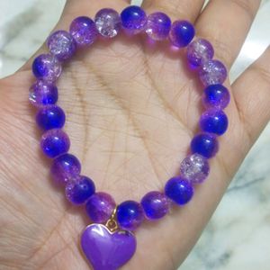 Cracle Beads Heart Bracelet