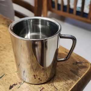 Set of 2 Steel Cups Brand New