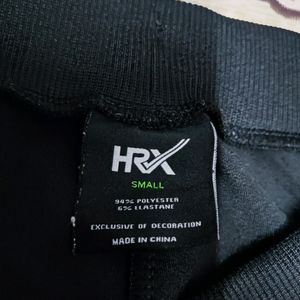 HRX Black Solid Active Joggers