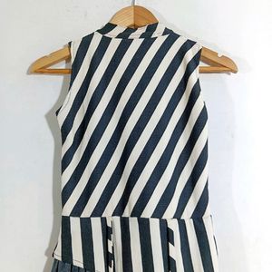 Off White And Black Dress