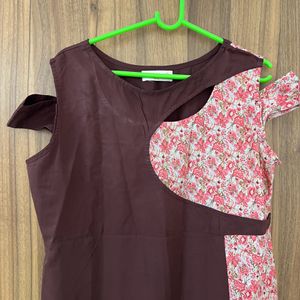 Brown Designer Kurta With Hanging Sleeves