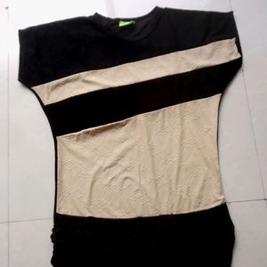 Very Nice Black N Creem Combination Top