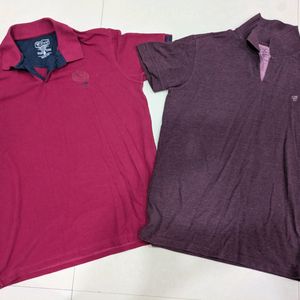 2 Cotton Tshirts For Men Large Size