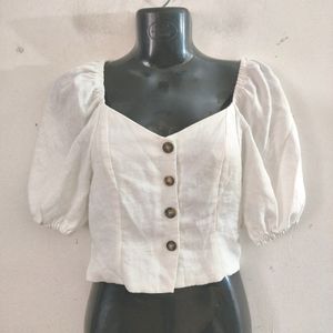 White Cropped Top ( Women)