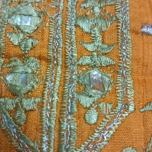 Embroidery 🧡🍊 Orange Kurti