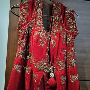 A Red Colour Suit-type Lehenga