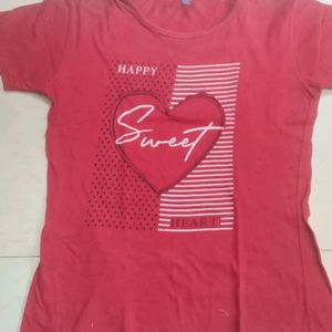 Sweet Heart T-shirt Red Colour