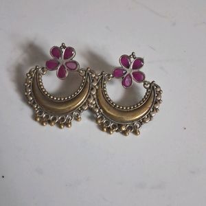 Chandbali Earrings Dual Tone