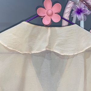 Tied Sheer Blouse Wrap Cardigan