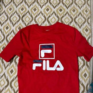 Fila Red Crop Top For Women