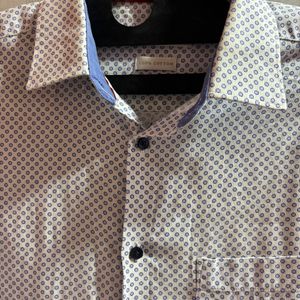 White Dotted Formal Shirt