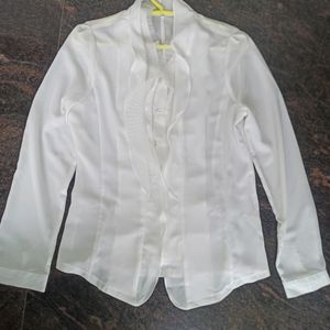 White Full Sleev Shirt Top