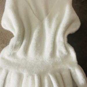 White Fathars Soft Fur Sweater